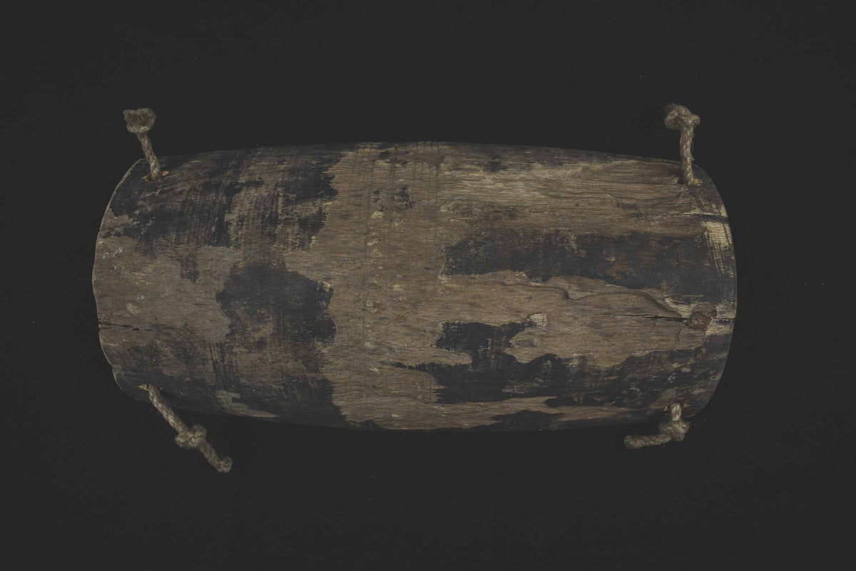Distressed Wooden Jute Tray - LYKTA