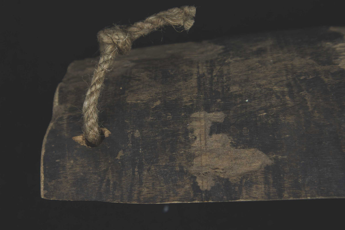 Distressed Wooden Jute Tray - LYKTA